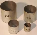 4 antieke tinnen vintiage maatbekers Y4, Antiek en Kunst, Antiek | Tin, Ophalen