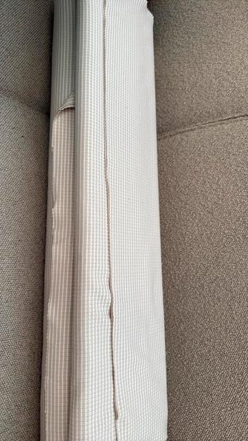 Jersey small check 6x2 rib sand white ca. 10 meter beschikbaar voor biedingen