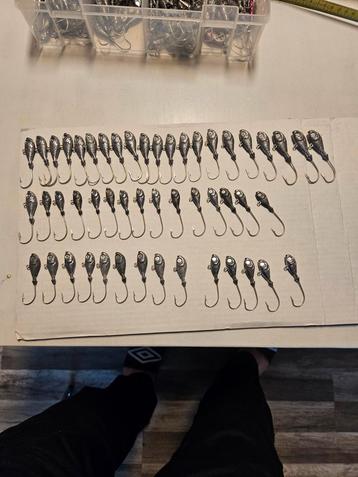 50 Zeebaars jigkoppen - mix 10-14-17-21 graam beschikbaar voor biedingen