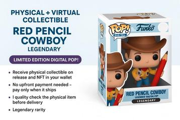 Pre-order Red Pencil Cowboy - Legendary Pop + NFT | beschikbaar voor biedingen
