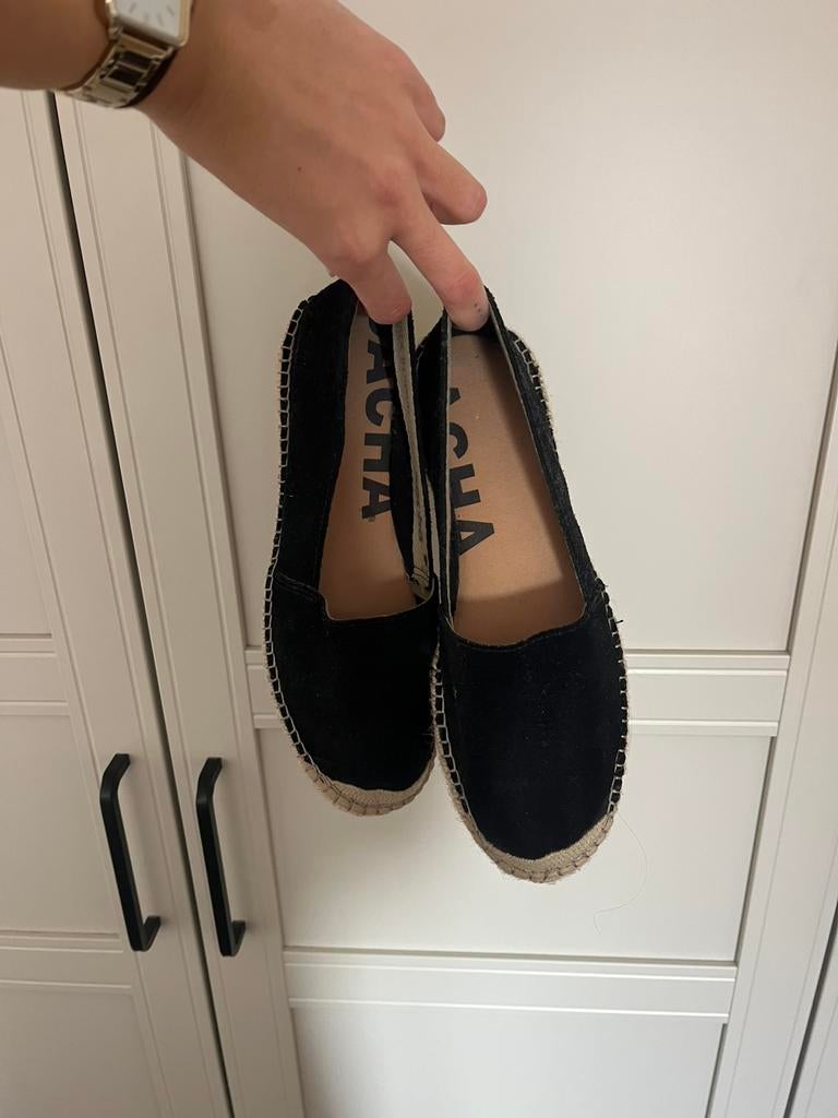 Espadrilles Sacha, Zwart, Ophalen of Verzenden, Zo goed als nieuw, Espadrilles of Moccasins