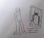 REMBRANDT IN MOKUM S*IRENE CARTOON 2025, Antiek en Kunst, Verzenden