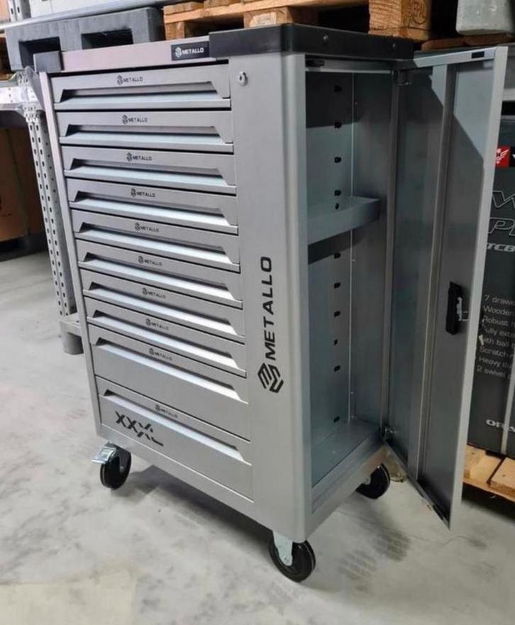 Gevulde gereedschapswagen. 10 lades, met accu gereedschap, Doe-het-zelf en Verbouw, Gereedschap | Handgereedschap, Ophalen