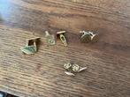 Lot goud kleurige manchetknopen, Sieraden, Tassen en Uiterlijk, Manchetknopen, Ophalen of Verzenden, Zo goed als nieuw, Overige materialen