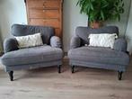 2 Grijze Ikea Fauteuils met Wasbare Hoezen, Huis en Inrichting, Fauteuils, Ophalen, Minder dan 75 cm, Zo goed als nieuw, 75 tot 100 cm