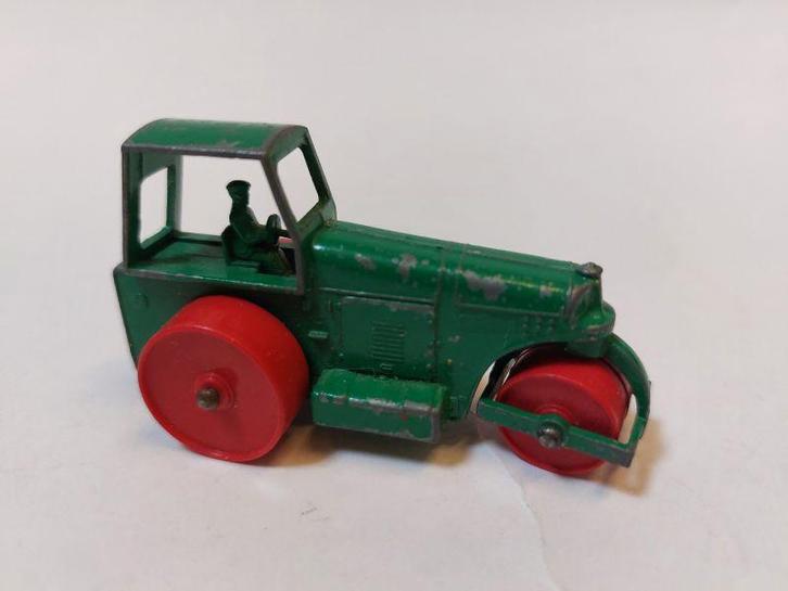 Aveling Bardford Road Roller groen rood Matchbox 1a 3 inch, Hobby en Vrije tijd, Modelauto's | Overige schalen, Zo goed als nieuw