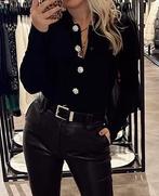 Zwarte JoshV, Josh V body, top in S, Kleding | Dames, Zwart, Ophalen of Verzenden, Zo goed als nieuw, Lange mouw