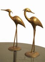 Hollywood regency brass sculptures Birds - vintage design, Ophalen of Verzenden