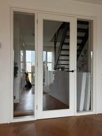 Kozijn met zijramen en deur, Doe-het-zelf en Verbouw, Deuren en Horren, Ophalen, Gebruikt, Buitendeur, Hout