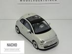 Fiat 500 Lounge Parelmoer Wit (2007) | Norev | schaal 1:18, Ophalen of Verzenden, Zo goed als nieuw, Auto, Norev