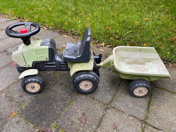 Looptractor met aanhanger, Kinderen en Baby's, Speelgoed | Buiten | Skelters, Gebruikt, Overige merken, Met kar of aanhanger, Ophalen