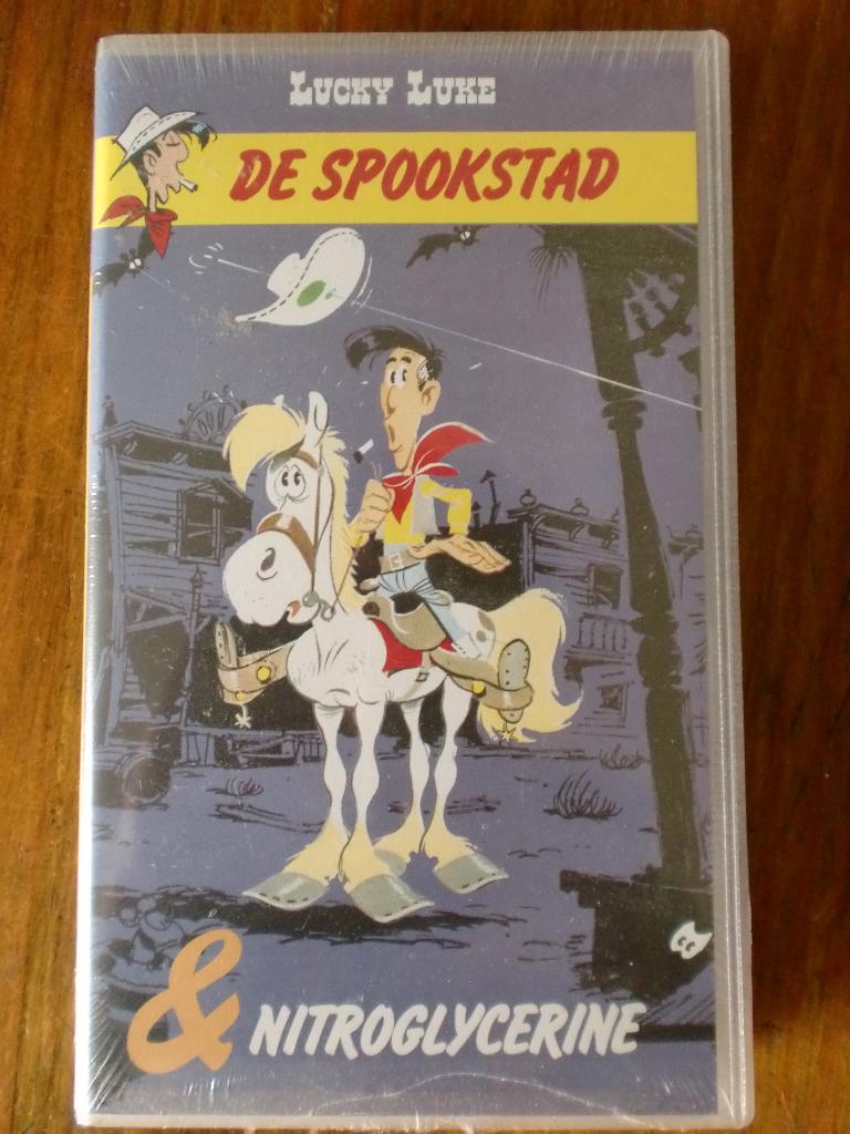 VHS Lucky Luke, Hamelen, Swiebertje en Dik Trom samen 5,00, Cd's en Dvd's, VHS | Kinderen en Jeugd, Alle leeftijden, Kinderprogramma's en -films