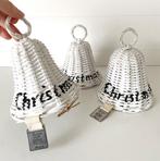 Riviera Maison kerst klokjes wit rattan , Christmas, Diversen, Kerst, Ophalen of Verzenden, Zo goed als nieuw