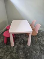 Kindertafel met stoeltjes en krukjes, Kinderen en Baby's, Kinderkamer | Tafels en Stoelen, Ophalen, Gebruikt, Tafel(s) en Stoel(en)