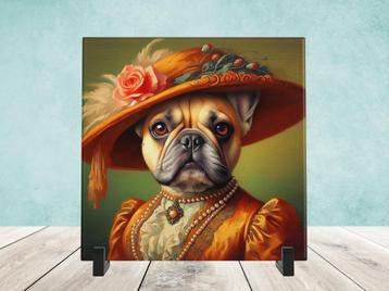 Barok Stijl - Franse Bulldog tegel beschikbaar voor biedingen