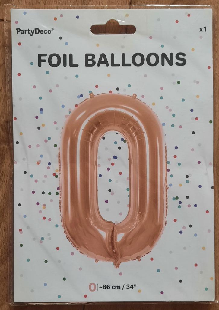 Foil Ballon (nen)    -cijfer 0-     ( Nieuw ), Hobby en Vrije tijd, Feestartikelen, Nieuw, Versiering, Verjaardag, Ophalen of Verzenden
