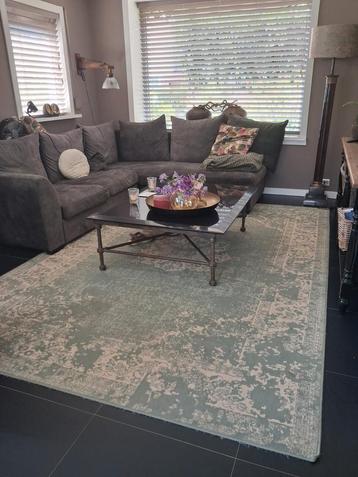 Vintage vloerkleed groen/beige - groot formaat beschikbaar voor biedingen