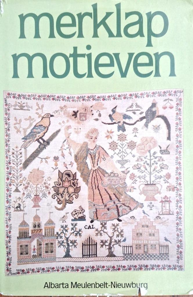 Borduurboek Merklap motieven - Albarta Meulenbelt, Hobby en Vrije tijd, Borduren en Borduurmachines, Zo goed als nieuw, Patroon