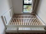 Bed with drawers and bed base (IKEA), Ophalen, Wit, Tweepersoons, 160 cm