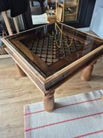 Unieke salontafel met glazen blad, Antiek en Kunst, Ophalen