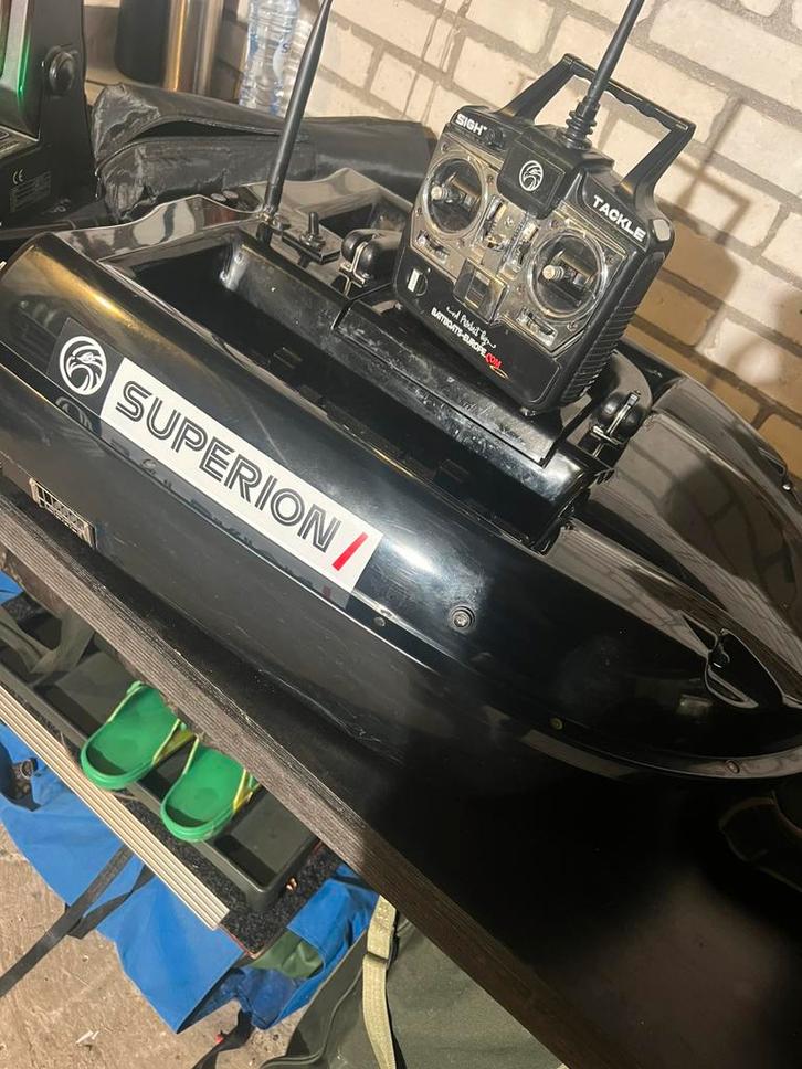 Superion voerboot met deeper+extenderkit, Watersport en Boten, Hengelsport | Karpervissen, Zo goed als nieuw, Overige typen, Ophalen of Verzenden