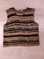 Gestreept Oversized Gilet, Kleding | Dames, Bodywarmers, Maat 38/40 (M), Beige, Ophalen of Verzenden, Onbekend