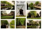 Ter-Apel Prov. Groningen - 8 afb o.a. molen - ongelopen, Verzamelen, Ansichtkaarten | Nederland, Ophalen of Verzenden, 1920 tot 1940