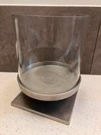 Groot windlicht - Riviera Maison - rvs voet, Huis en Inrichting, Woonaccessoires | Kandelaars en Kaarsen, Gebruikt, Overige kleuren