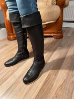 Sergio Rossi overknee laarzen met platte zool, leer EU 37,5, Hoge laarzen, Ophalen of Verzenden, Zo goed als nieuw, Sergio Rossi