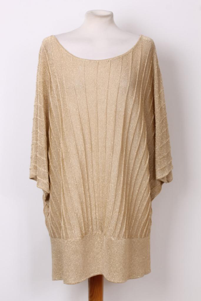 Feest! Gouden trui Marina Rinaldi maat 46/48, Kleding | Dames, Truien en Vesten, Zo goed als nieuw, Maat 46/48 (XL) of groter