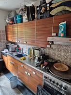 Poggenpohl keuken met houten frontjes, Ophalen of Verzenden, Gebruikt, Bruin, Enkelwandige keuken