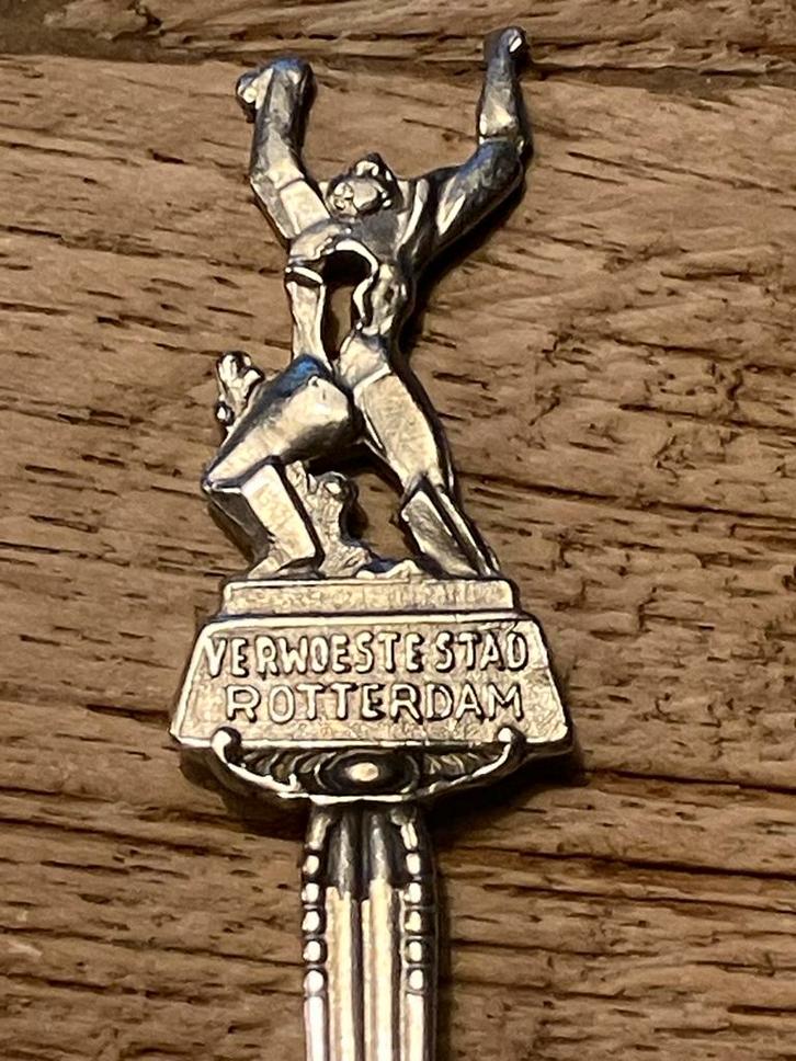 Verzilverd lepeltje zadine Rotterdam, Verzamelen, Overige Verzamelen, Zo goed als nieuw, Ophalen of Verzenden