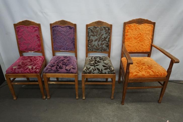 Koninklijke stoelen, houten prinses stoel, eetkamerstoelen, Antiek en Kunst, Antiek | Meubels | Stoelen en Banken, Ophalen of Verzenden