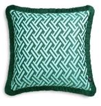 Cushion doris groen eichholtz, Huis en Inrichting, Ophalen of Verzenden, Zo goed als nieuw, Groen, Vierkant