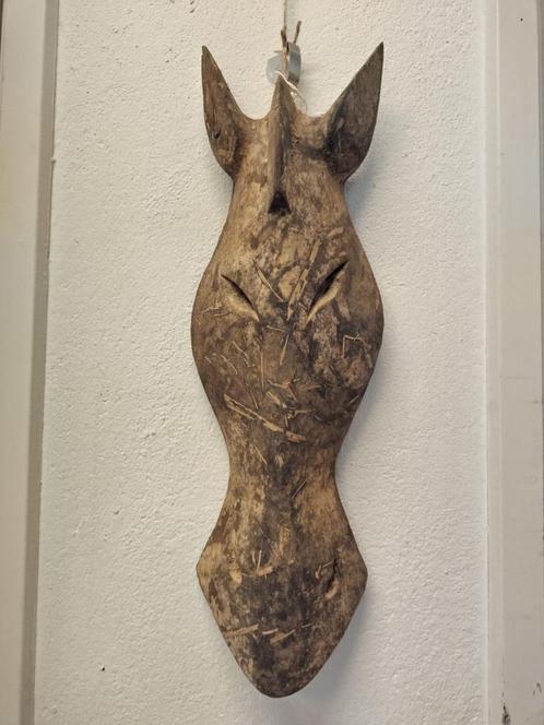 Houten zebra masker verouderd hout, Huis en Inrichting, Woonaccessoires | Wanddecoraties, Nieuw, Ophalen of Verzenden