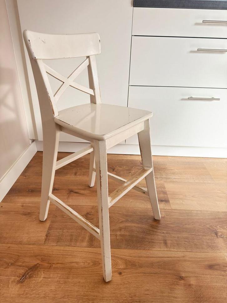 Leuke kinderstoel, Huis en Inrichting, Stoelen, Gebruikt, Eén, Hout, Wit, Ophalen of Verzenden