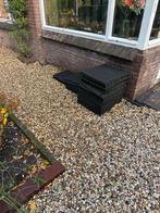 Tuintegels - Rubber - Zwart voor Dak, Doe-het-zelf en Verbouw, Ophalen, Kunststof, Gebruikt, Zwart