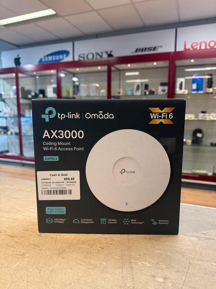 TP-LINK - OMADA - AX 3000 - EAP653, Computers en Software, Accesspoints, Ophalen of Verzenden