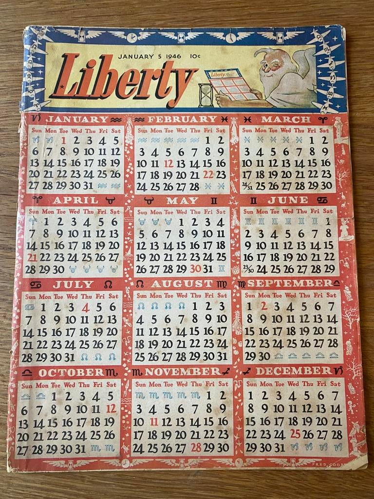 Tijdschrift Liberty 5 januari 1946, Ophalen of Verzenden, Frame of Mal