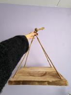 Hangende houten plantenplank met touw, Ophalen of Verzenden, Zo goed als nieuw