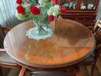 Ronde tafel mahonie en  vertinnekast mahoniehout, Antiek en Kunst, Ophalen