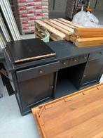 Mooi dressoir 156cm antraciet, Huis en Inrichting, Ophalen, Gebruikt, 150 tot 200 cm, Grenenhout