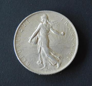 Munt; 2 francs, zilver. Frankrijk  1915. beschikbaar voor biedingen