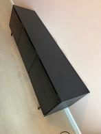 Ikea tv meubel zwart met glazen deurtjes, Ophalen, Gebruikt
