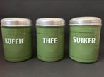 Reseda Groen Koffie, Thee, Suiker Voorraadbussen met Bies, Ophalen of Verzenden