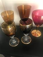 Vijf vintage glazen, Verzamelen, Glas en Borrelglaasjes, Ophalen of Verzenden, Zo goed als nieuw, Overige typen