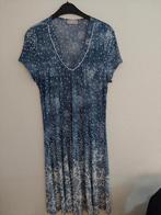 Jurk onder de kniel.105cm CAMS M jeansblauw +wit 2xGedragen., Kleding | Dames, Maat 38/40 (M), Blauw, Ophalen of Verzenden, Onder de knie