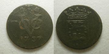 PD10201 West Friesland VOC Duit 1737 - Schaars beschikbaar voor biedingen