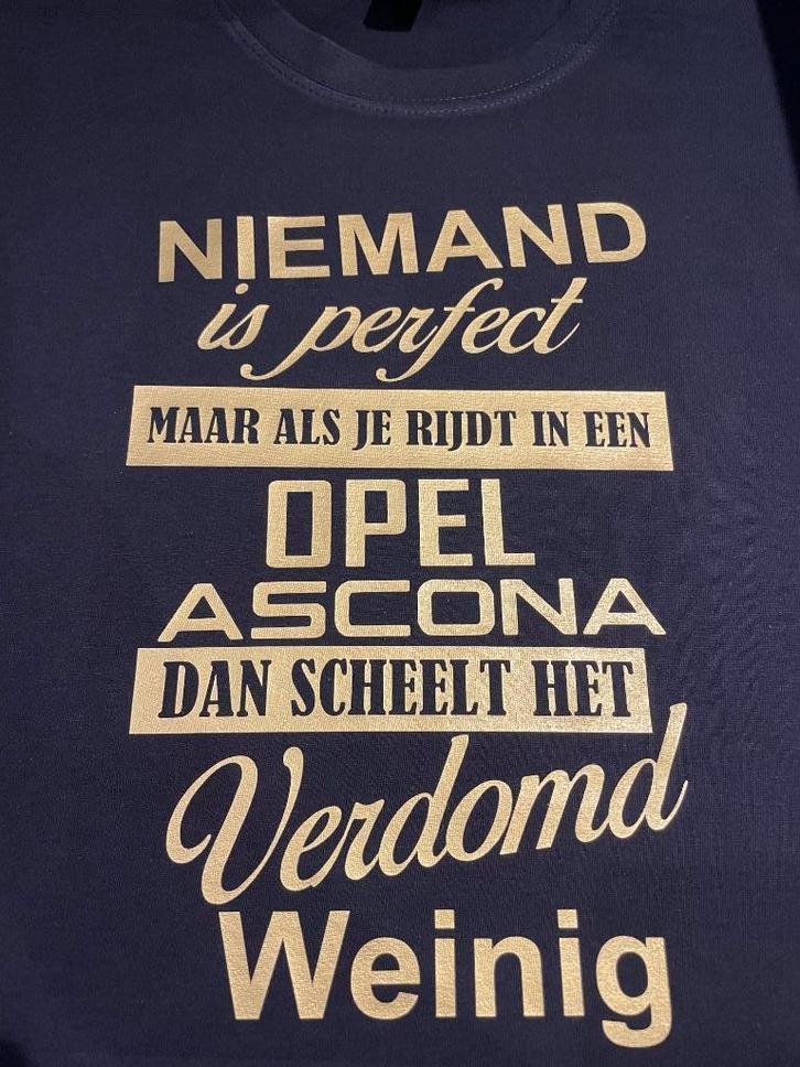 Opel Ascona t-shirt, trui of hoodie, Kleding | Heren, T-shirts, Nieuw, Maat 48/50 (M), Zwart, Ophalen of Verzenden