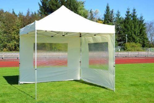 Topklasse 3x3m Marktstand / Easy-Up-Vouwpavillon Champagne, Tuin en Terras, Partytenten, Nieuw, Partytent, Minder dan 5 meter